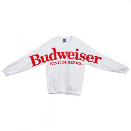 Budweiser King Of Beers Arm To Arm Full Spread Print Crew Sweatshirt